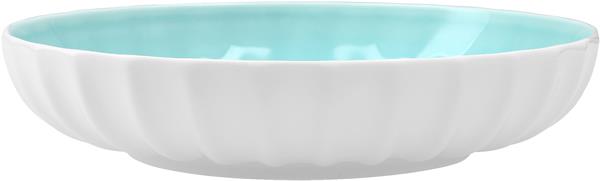 Салатник 710 мл, d 22 см h 4,5 см, Bone China, Blyss Turquoise