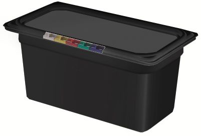 Гастроемкость 1/3 h=150 мм. 5,5 л. п/п черная /1/12/