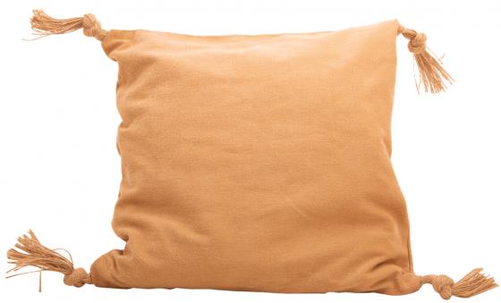 Подушка декоративная 45X45XH10CM, текстиль, цвет песочный
