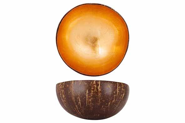 Чаша декоративная METALLIC GOLD LEAF D14CM
