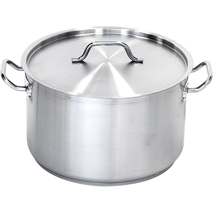Кастрюля 2,0 л. нерж. d=19,5 см. h=8 см. тройное дно с крышк. (индукция) MGsteel /1/