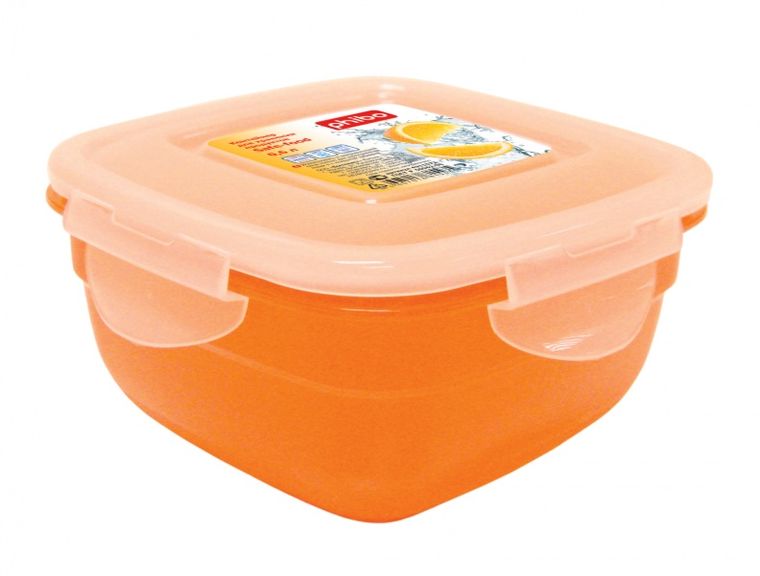 Контейнер для продуктов квадр. 0,6 л. 13*13*7 см. герметичный п/п цвет в ассорт. SAFE-FOOD /1/30/