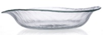 Салатник d 25 см h 5 см, стекло,прозрачный, Helix