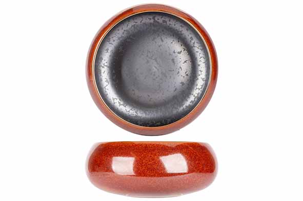 Салатник с закругленным бортом d 20 см h 9 см, Elements Maroon