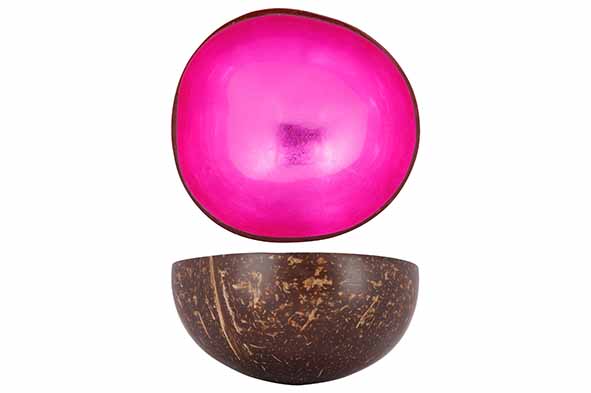 Чаша декоративная METALLIC PINK LEAF D14CM