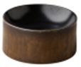 Блюдо 16 x 7,8 см, декор black satin gold , Raw Design by Kevala