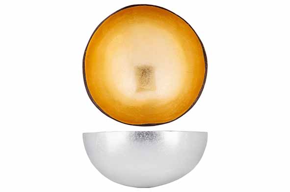 Чаша декоративная GOLD D14CMSILVER OUTSIDE