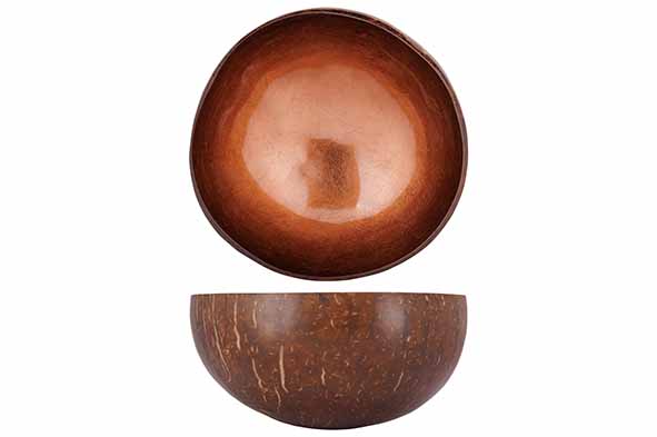 Чаша декоративная METALLIC DARK BROWN LEAF D14CM