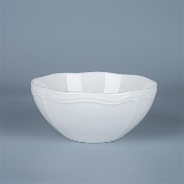 Салатник 750 мл, d 15,5 см h 7 см, фарфор, Grazia с деколью Цветы