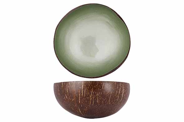 Чаша декоративная METALLIC MINT GREEN PAINTD14CM
