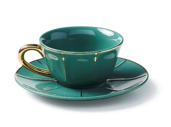 Чайная пара 200 мл, цвет Verde, чашка: h 5,6 см, d 10,6 см, блюдце: d 17,3 см