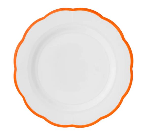 Блюдо круглое, с цветным кантом (оранжевый) Ø 31,5 см