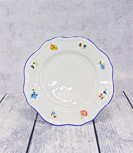 Тарелка мелкая d 28,5 см h 2,7 см, фарфор, Grazia с деколью Цветы