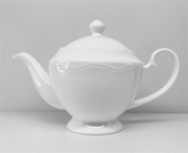 Чайник с крышкой 600 мл, 21,5x12,2 см h 14,6 см, фарфор, Grazia