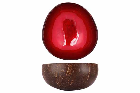 Чаша декоративная METALLIC RED LEAF D14CM