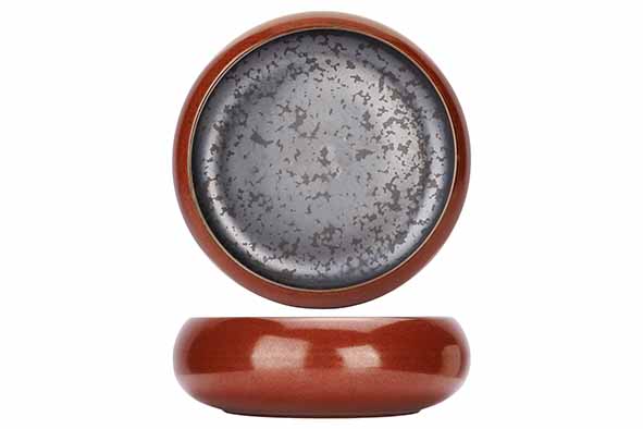 Салатник с закругленным бортом d 17 см h 6,2 см, Elements Maroon