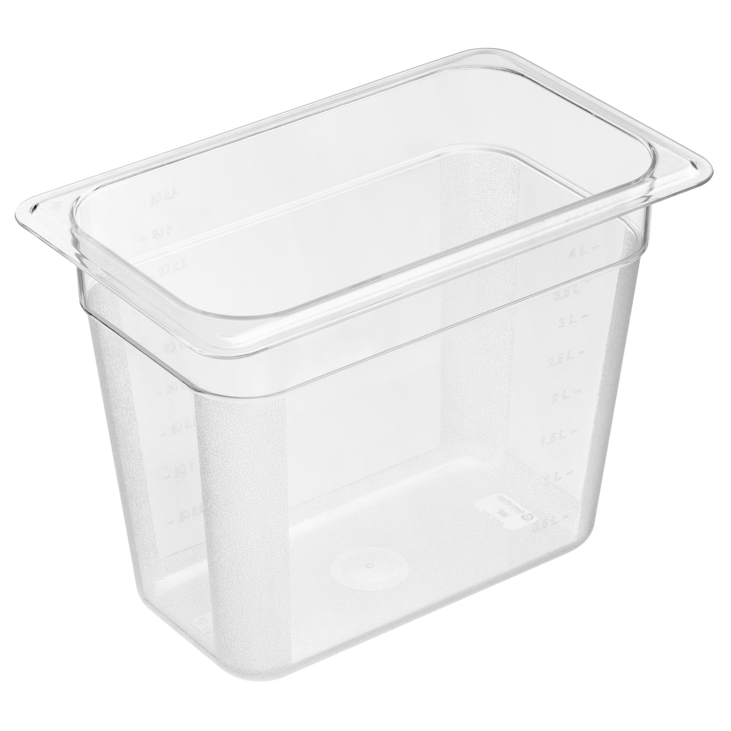 Гастроемкость 1/4 h=200 мм. 265*162 мм. 4,7 л. поликарб. прозрачная GP /1/