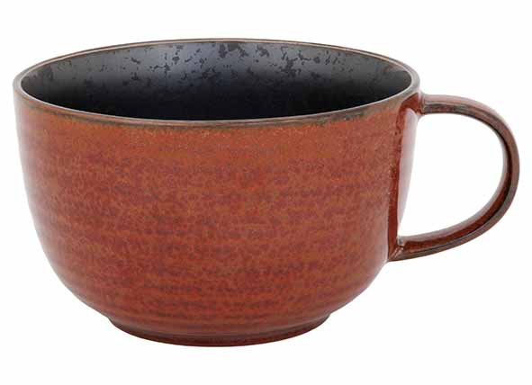 Суповая чашка с ручкой/ кружка 500 мл, d 12,5 см h 8 см, Elements Maroon
