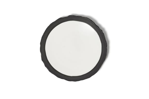 Тарелка мелкая d 24 см h 2,8 см, керамика, цвет черный / белый, Limits