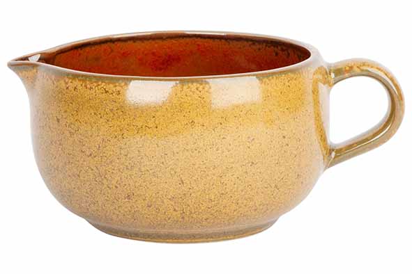 Молочник / соусник с ручкой 160 мл, d 9 см h 5 см, Elements Mustard