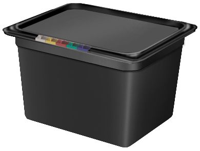 Гастроемкость 1/2 h=200 мм. 11,7 л. п/п черная /1/6/