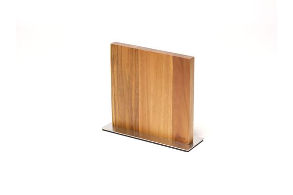 Подставка для ножей магнитная 28x9 см h 24,5 см, дерево (акация)