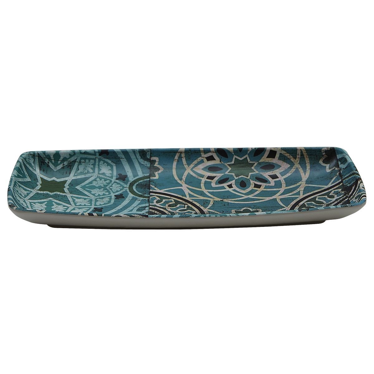Блюдо,поднос меламиновый 24*11*2.6 см,Damask Blue, P.L.