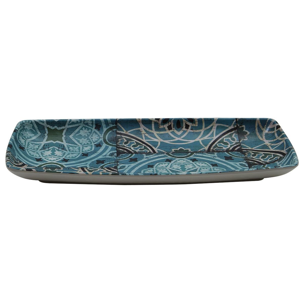 Блюдо,поднос меламиновый 29.4*14.1*2.7 см, Damask Blue, P.L.