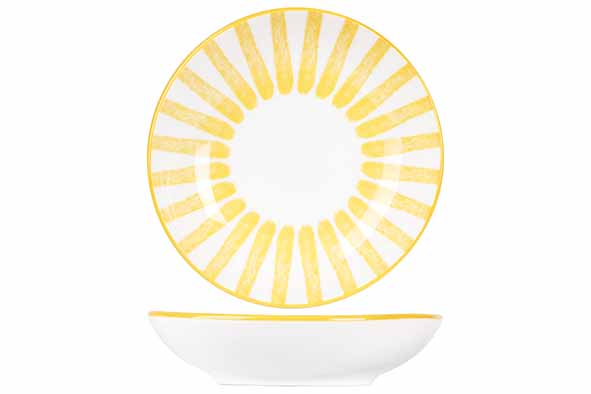 Розетка d 10,3 см h 2,3 см, цвет белый / желтый