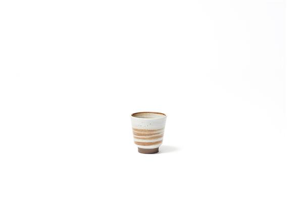 Чашка без ручки 200 мл, d 8 см h 8 см, керамика, цвет бежевый / коричневый, Torno
