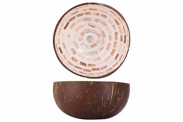 Чаша декоративная BROWN MOSAIC CIRCLE D14CM