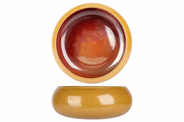 Салатник с закругленным бортом d 20 см h 9 см, Elements Mustard