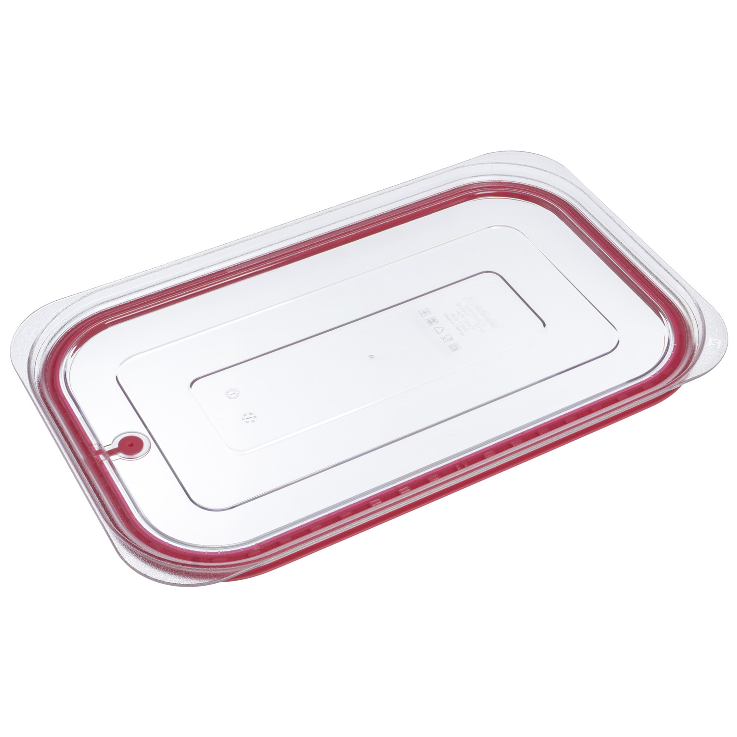 Крышка для гастроем. 1/1 поликарб.прозрач. (-40/+99С) с красной силикон. вставкой для GN1/1 нерж.(гастр.39058,39059,39060,39061,39062,39063)GP/1/6/