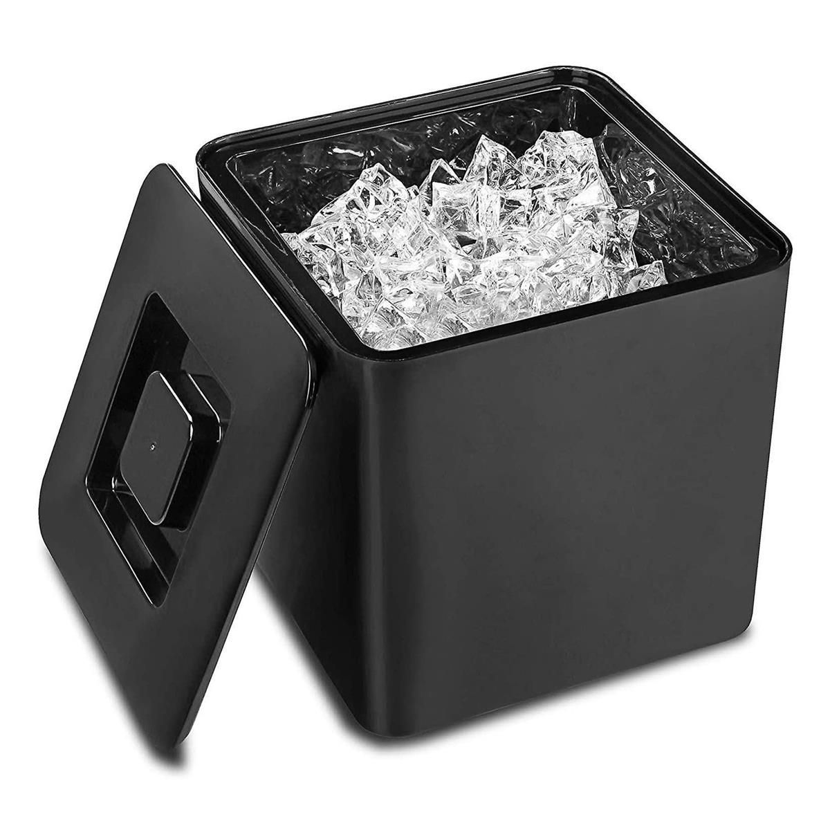 Емкость для льда.13 л 24,8*24,8 см h26 см пластик с крышкой, P.L.-Barbossa