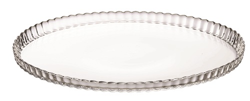 Блюдо для торта d=32 см. стекло, с крышкой поликарб. h=12,5 см. бортик вверх Патисери /1/