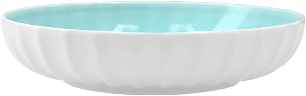 Салатник 550 мл, d 19,5 см h 3,3 см, Bone China, Blyss Turquoise