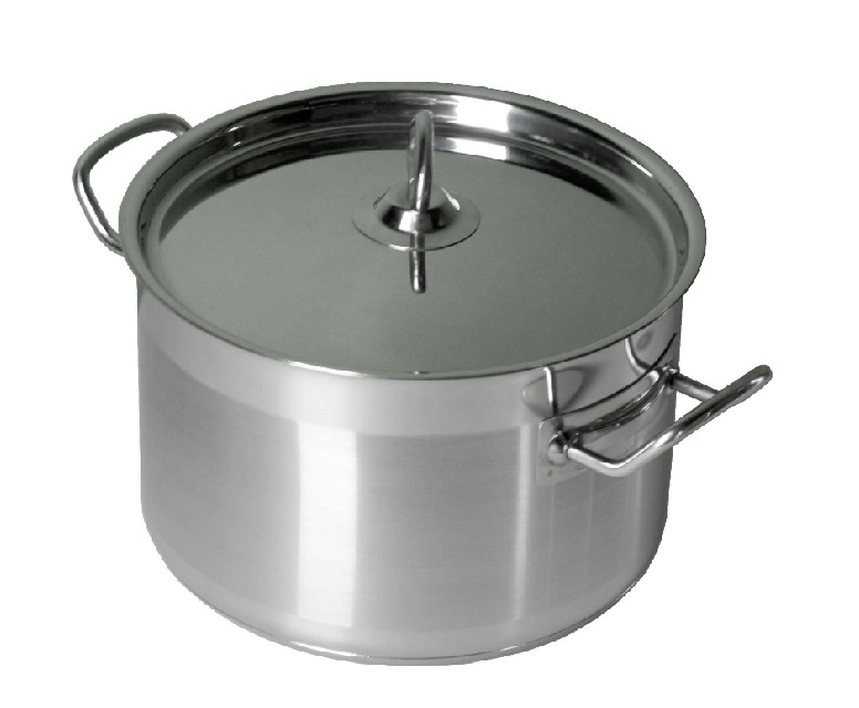 Кастрюля 3,0 л. нерж. d=21,5 см. h=10 см.тройное дно с крышк. (индукция) MGsteel /1/
