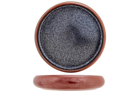 Тарелка с закругленным бортом d 24 см h 4,9 см, Elements Maroon