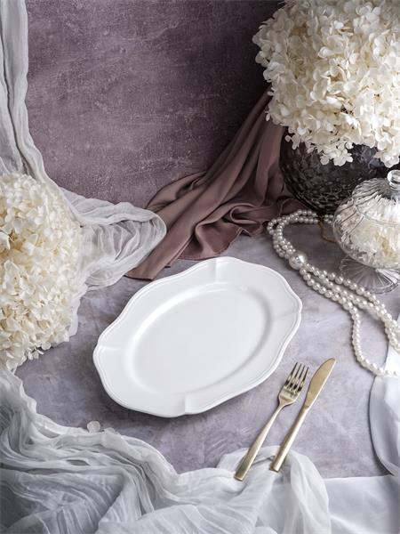 Блюдо овальное 25,4x17,9 см h 3 см, фарфор, Grazia