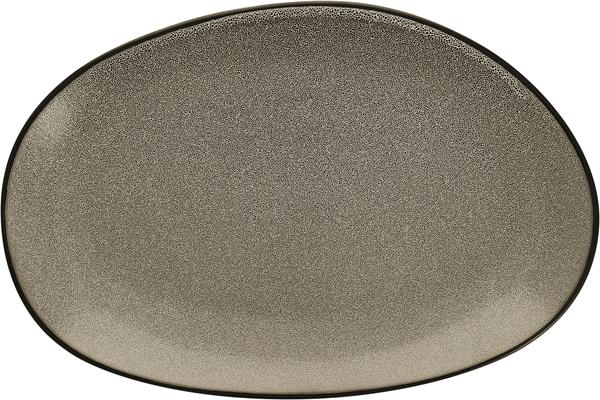 Блюдо овальное без рима 36x24 см, Ston grey, World of Colours