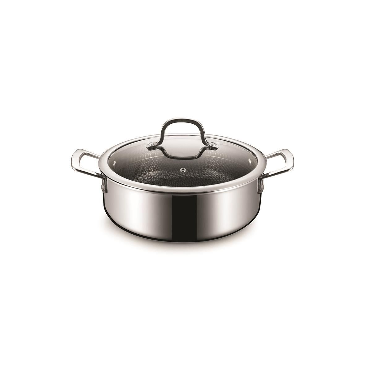 Кастрюля с крышкой,трех-слойная сталь, 4.7 литров,серия 