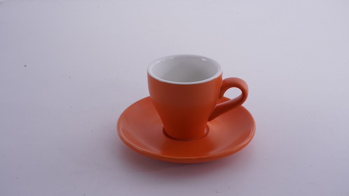 Кофейная пара Barista (Бариста) 80 мл,оранжевый-матовый цвет, P.L.