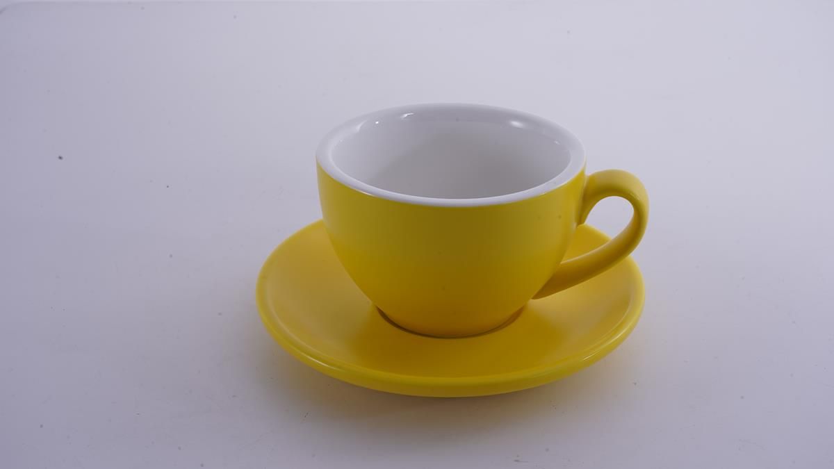 Кофейно-чайная пара Barista (Бариста) 200 мл,желтый-матовый цвет, P.L.