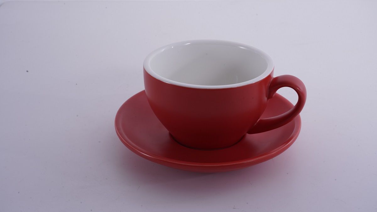 Кофейно-чайная пара Barista (Бариста) 250 мл,красный-матовый цвет, P.L.