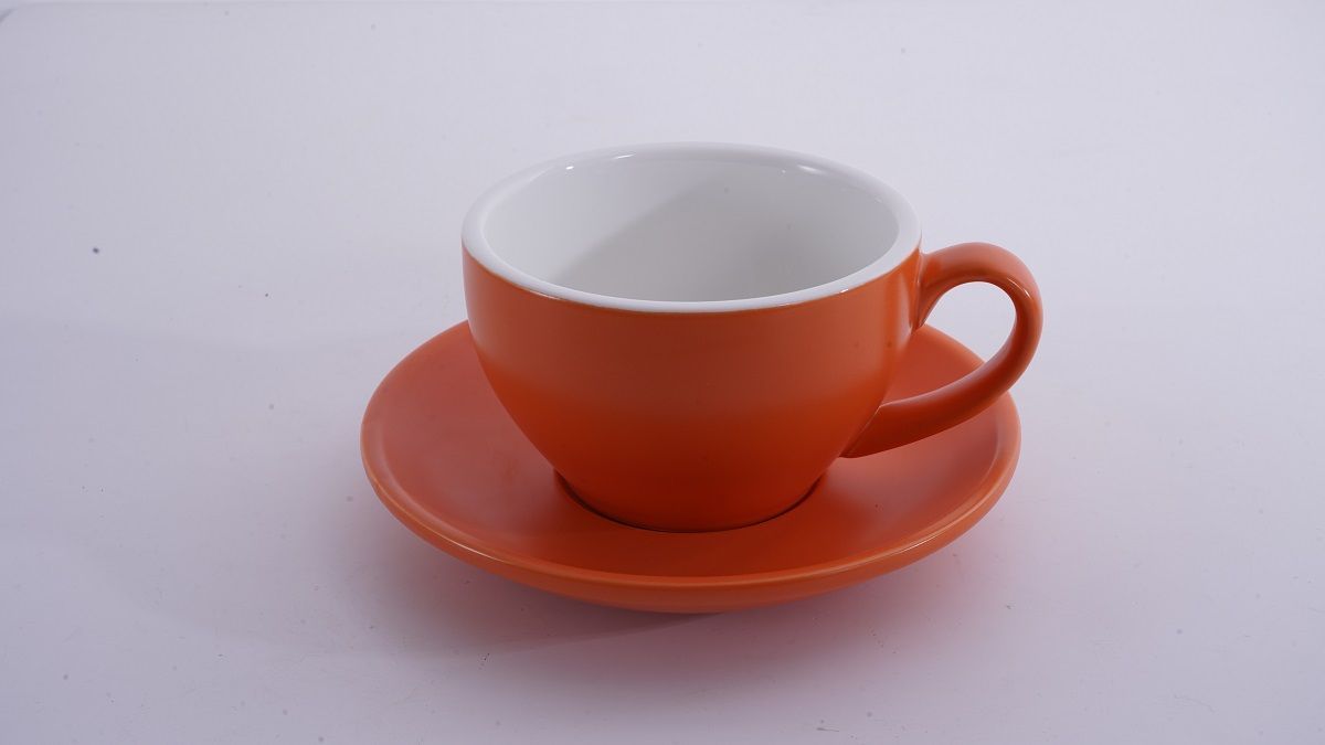 Кофейно-чайная пара Barista (Бариста) 250 мл,оранжевый-матовый цвет, P.L.