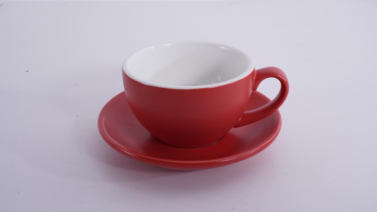 Кофейно-чайная пара Barista (Бариста) 300 мл,красный-матовый цвет, P.L.