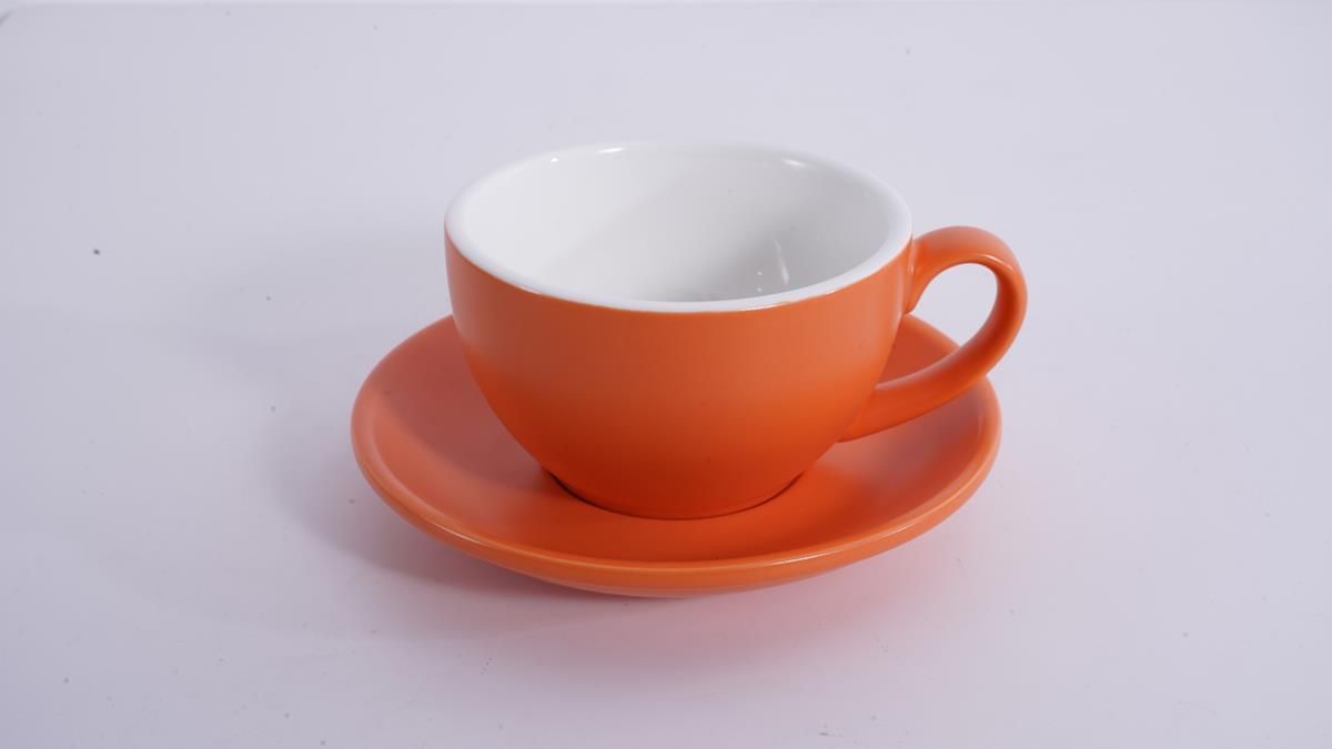 Кофейно-чайная пара Barista (Бариста) 300 мл,оранжевый-матовый цвет, P.L.