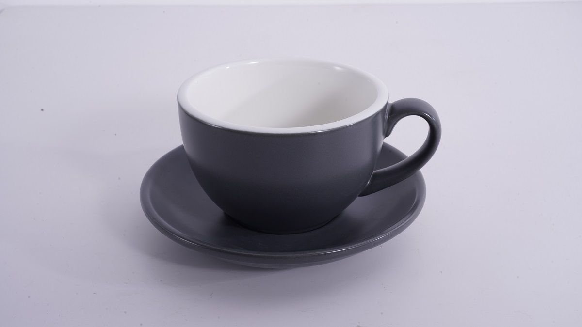 Кофейно-чайная пара Barista (Бариста) 350 мл,серый-матовый цвет, P.L.