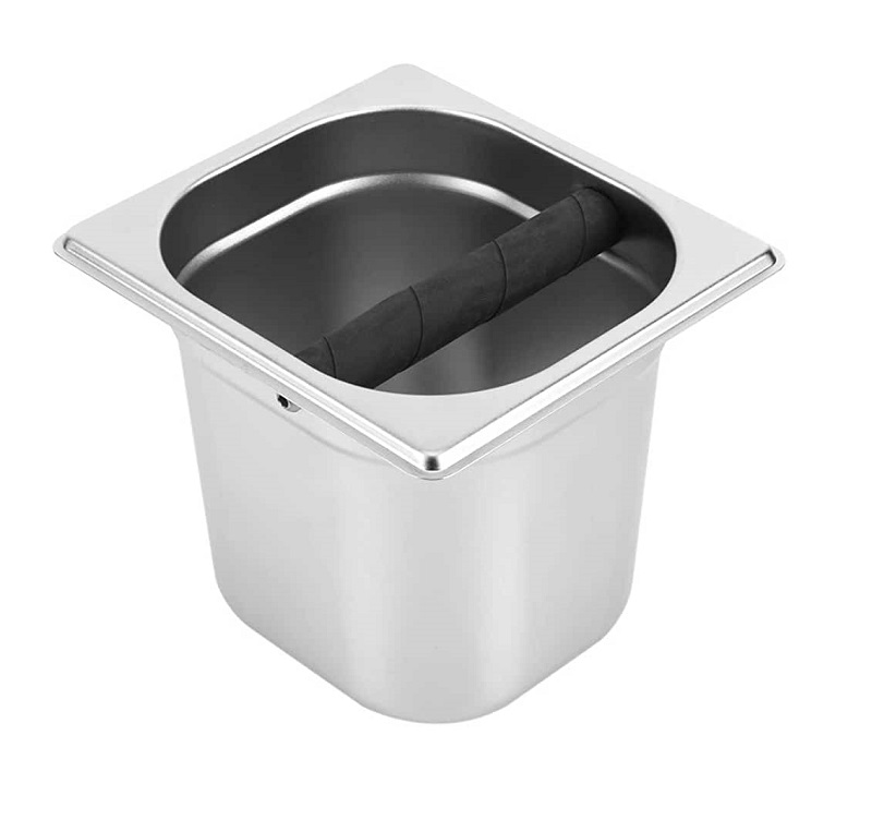 Нок-бокс металлический для кофейного жмыха 17,6*16,2*15 см. MGsteel /1/24/