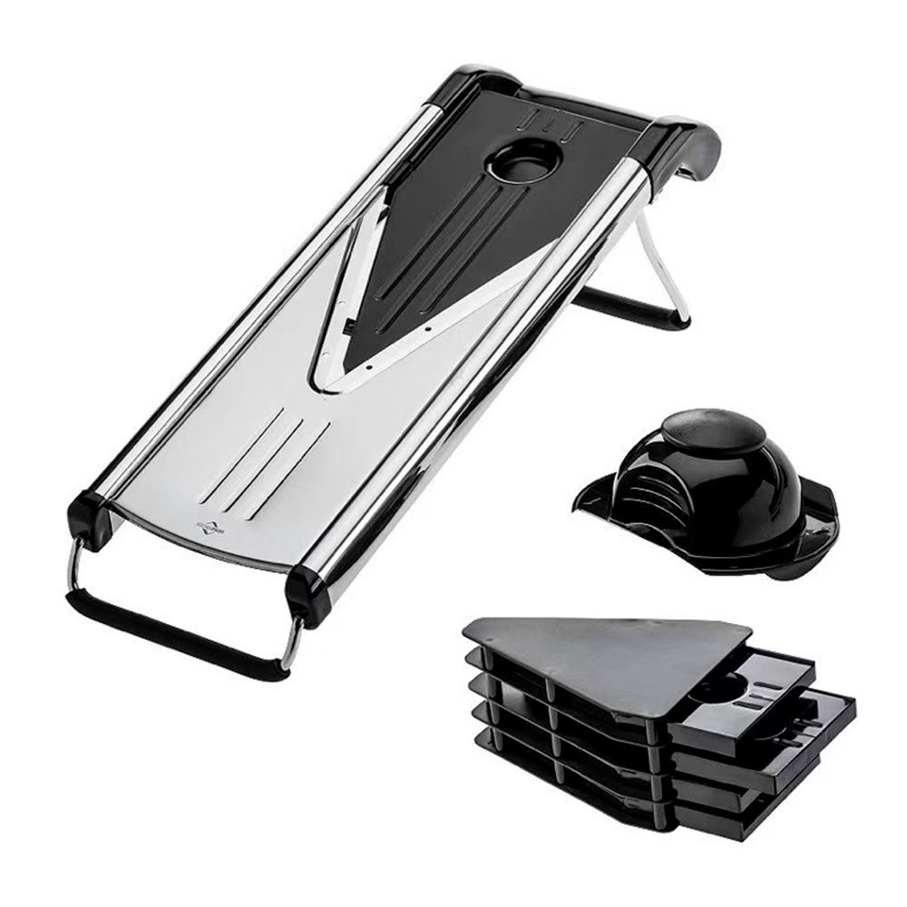 Мандолина (Овощерезка) V-BLADE, 5 насадок с держателем, P.L. - Proff Chef Line